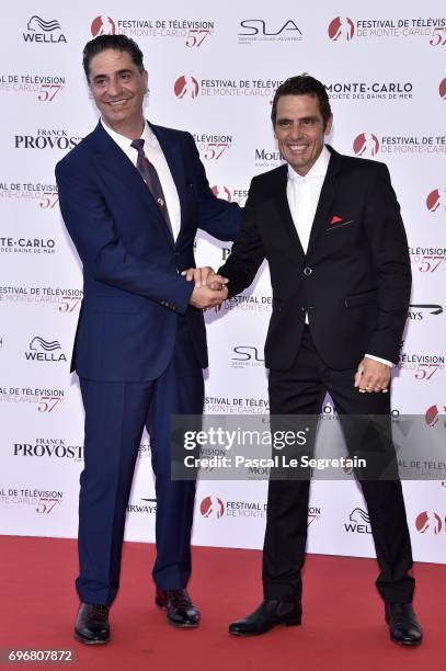 Simon Abkarian and Cyril Lecomte attend the 57th Monte Carlo TV Festival Opening Ceremony on June 16, 2017 in Monte-Carlo, Monaco.