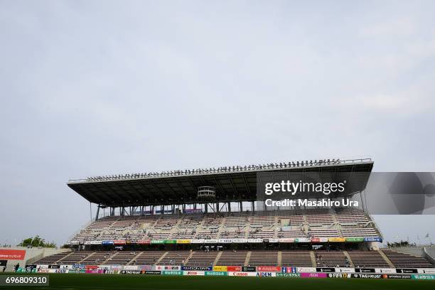 General view of the stadium prior to the J.League J1 match between Sagan Tosu and Vegalta Sendai at Best Amenity Stadium on June 17, 2017 in Tosu,...