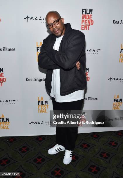 Rapper Warren G attends the premiere of "G-Funk" during the 2017 Los Angeles Film Festival at The Theater at Ace Hotel on June 16, 2017 in Hollywood,...