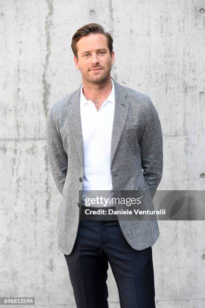 Armie Hammer attends the Emporio Armani show during Milan Men's Fashion Week Spring/Summer 2018 on June 17, 2017 in Milan, Italy.