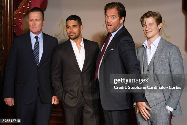 Robert Patrick, Wilmer Valderrama, Michael Weatherly and Lucas Till attend the After Party Opening Ceremony of the 57th Monte Carlo TV Festival at...