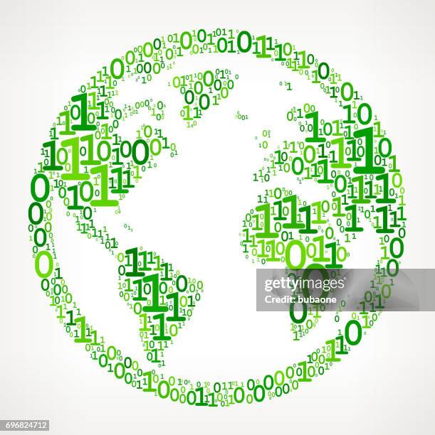 Globe Binary Code Zero One Vector Illustration High-Res Vector Graphic ...