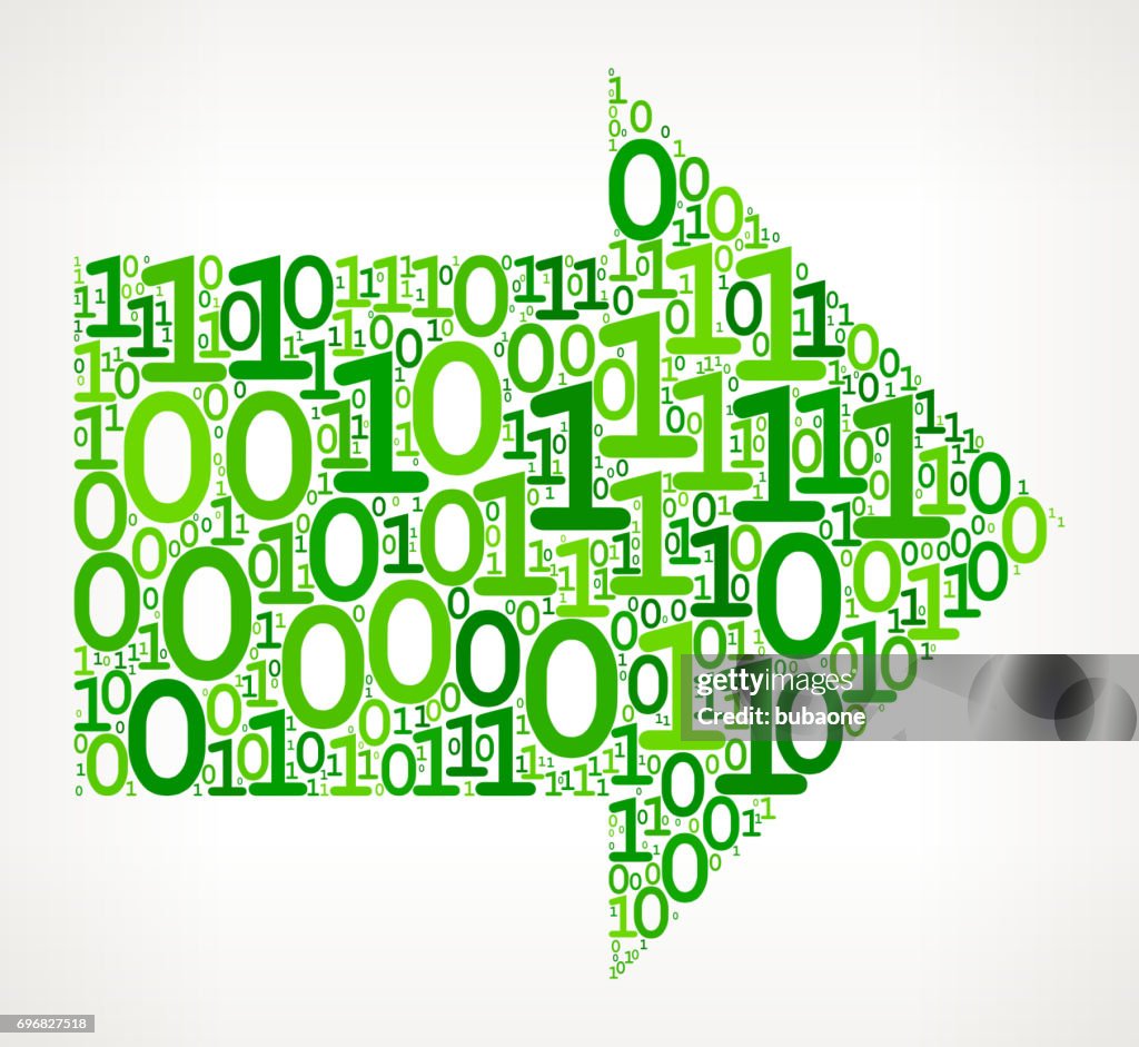 Arrow Binary Code Zero One Vector Illustration High-Res Vector Graphic ...