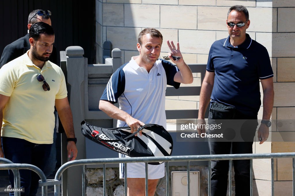 French President Emmanuel Macron Visits  Le Touquet