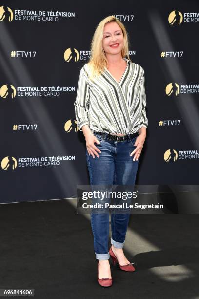 Jeanne Savary from 'En famille' attends a photocall during the 57th Monte Carlo TV Festival : Day 2 on June 17, 2017 in Monte-Carlo, Monaco.