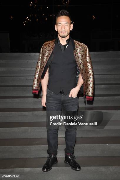 Hidetoshi Nakata attends the Dolce & Gabbana show during Milan Men's Fashion Week Spring/Summer 2018 on June 17, 2017 in Milan, Italy.