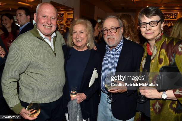 Michael Lynne, Ninah Lynne, Ed Hollander and Wendy Powers attend Cocktails to Learn About The Sag Harbor Cinema Project at Le Bilboquet on June 16,...