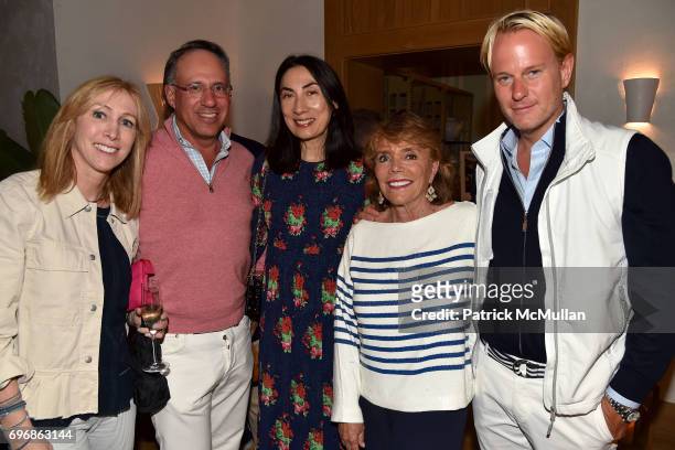 Melissa Landau, Andrew Saffir, Anh Duong, Judy Licht and Daniel Benedict attend Cocktails to Learn About The Sag Harbor Cinema Project at Le...