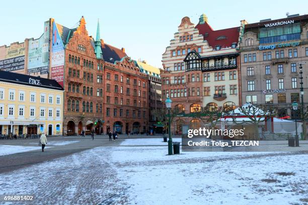 malmo city urban landscape, sweden - stockholm winter stock pictures, royalty-free photos & images