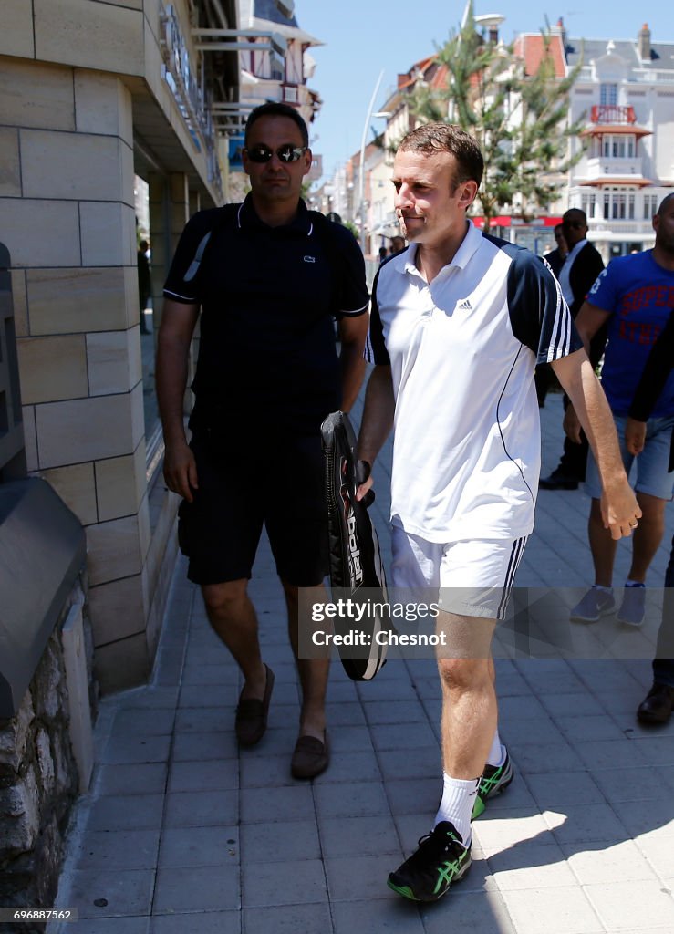 French President Emmanuel Macron Visits  Le Touquet