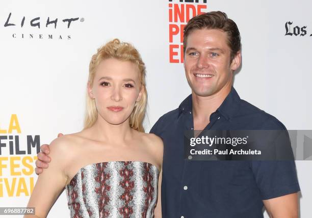 Actors Madelyn Deutch and Zach Roerig attend the 2017 Los Angeles Film Festival premiere Of "The Year Of Spectacular Men" at ArcLight Santa Monica on...