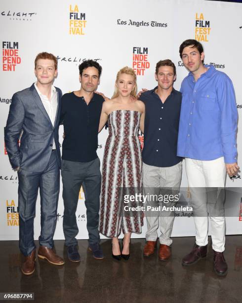 Actors Cameron Monaghan, Jesse Bradford, Madelyn Deutch, Zach Roerig and Nicholas Braun attend the 2017 Los Angeles Film Festival premiere Of "The...