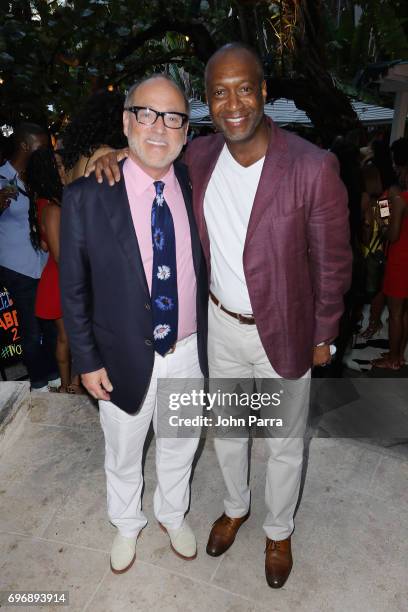 Brad Siegel and Jeff Friday attend the TV One Dinner during the American Black Film Festival on June 16, 2017 in Miami, Florida.