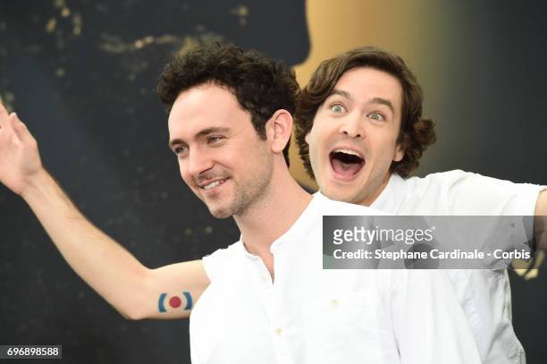 George Blagden and Alexander Vlahos from 'Versailles' pose for a Photocall during the 57th Monte Carlo TV Festival : Day Two on June 17, 2017 in...