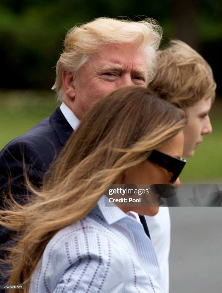 Trump departs the White House for Camp David