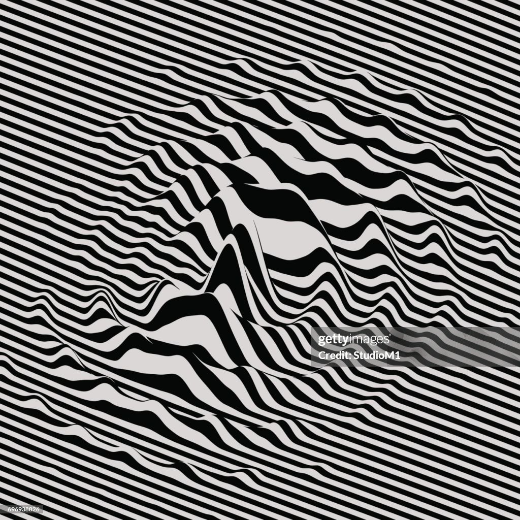 Waveform Background Dynamic Visual Effect Surface Distortion Pattern ...