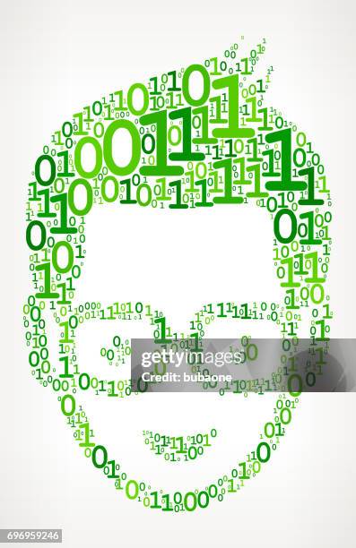student binary code zero one vector illustration - continuous learning stock illustrations