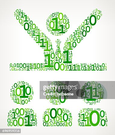 Speech Binary Code Zero One Vector Illustration Speech Binary Code Zero One Vector Illustration