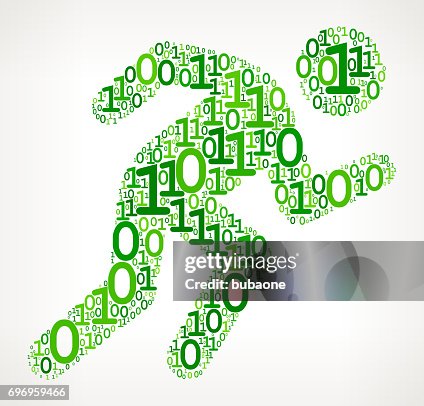 Running Binary Code Zero One Vector Illustration Running Binary Code Zero One Vector Illustration