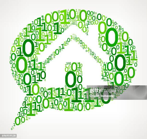 real estate talk binary code zero one vector illustration - binary code building stock illustrations