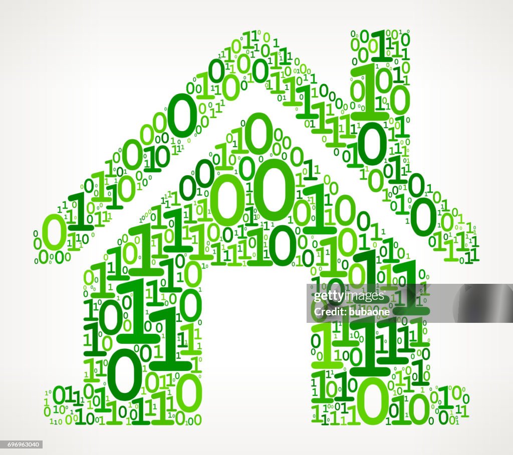 House Binary Code Zero One Vector Illustration High-Res Vector Graphic ...