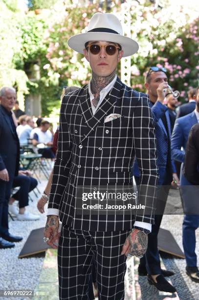 James Edward Quaintance attends the Versace show during Milan Men's Fashion Week Spring/Summer 2018 on June 17, 2017 in Milan, Italy.