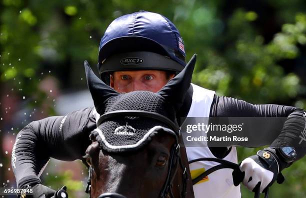 Oliver Townend of Great Britain rides Black Tie during the CIC 4 star cross country at the Messmer Trophy on June 17, 2017 in Luhmuhlen, Germany.