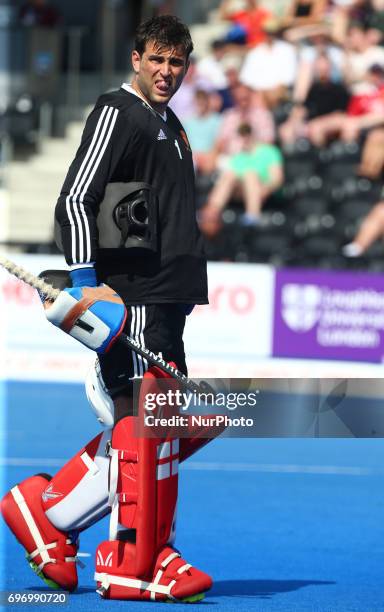 George Pinner of England during The Men's Hockey World League Semi-Final 2017 Group A match between England and Malaysia The Lee Valley Hockey and...