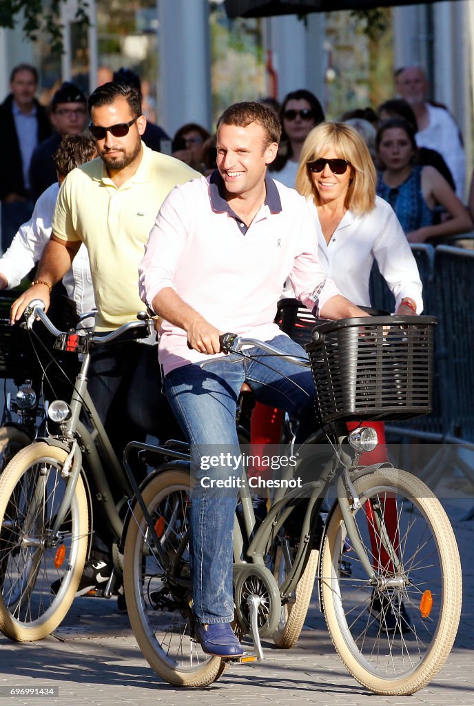 French President Emmanuel Macron Visits  Le Touquet