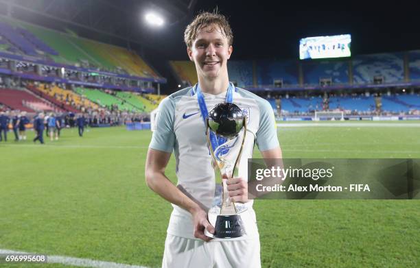 Kieran Dowell of England celebrates with the trophy after the FIFA U-20 World Cup Korea Republic 2017 Final match between Venezuela and England at...