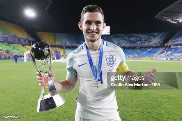 Lewis Cook of England celebrates with the trophy after the FIFA U-20 World Cup Korea Republic 2017 Final match between Venezuela and England at Suwon...