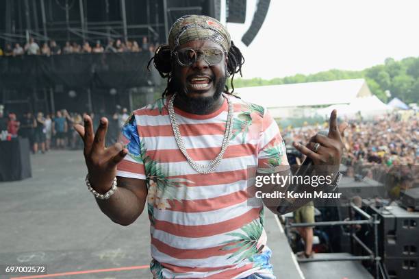Rapper T-Pain performs onstage during the 2017 Firefly Music Festival on June 17, 2017 in Dover, Delaware.