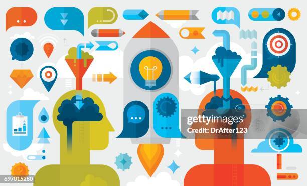 cooperative learning - changing light bulb stock illustrations