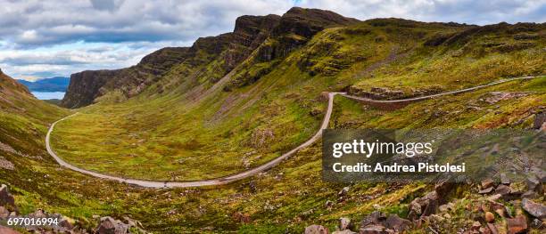 belach na ba pass road, scottish highlands, scotland - lochcarron stock pictures, royalty-free photos & images