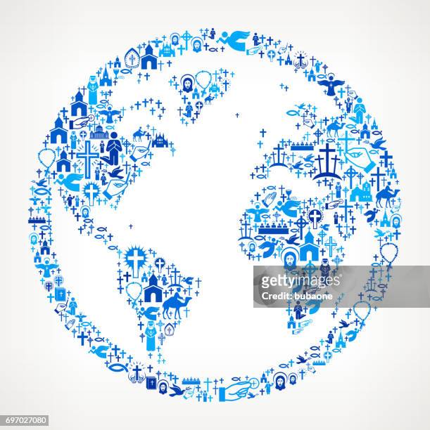 globe christentum und religion-vektor-illustration - european union stock-grafiken, -clipart, -cartoons und -symbole