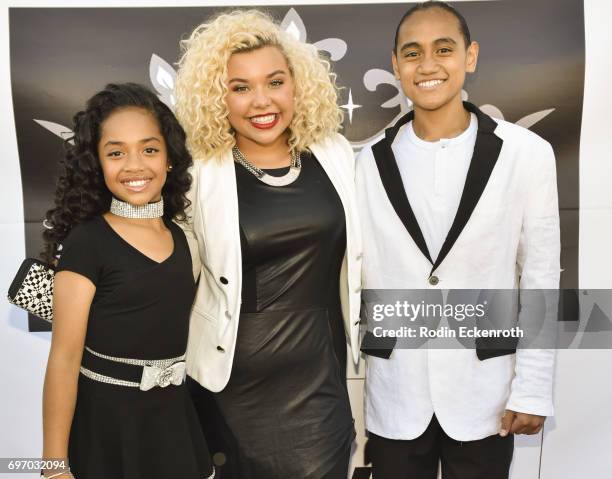 Nancy Fifita, Aaliyah Rose, and Siaki Sii attend the Single Release Party "For Two" on June 16, 2017 in Los Angeles, California.