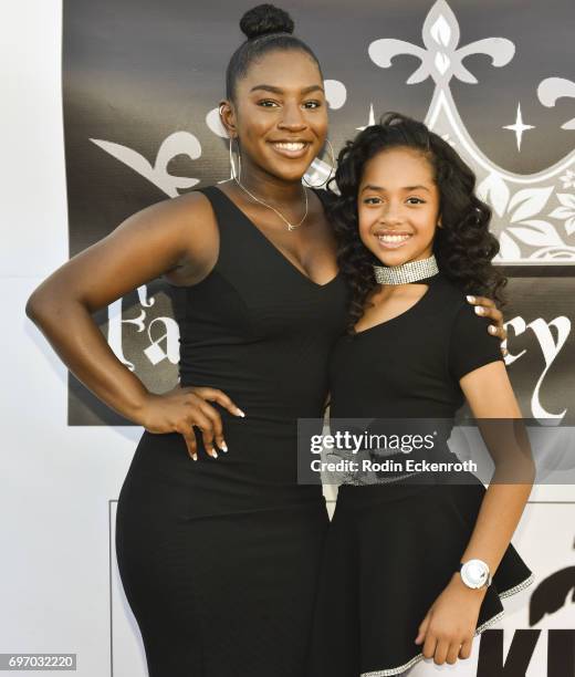 Model Jae'Lyn Ayauna Godoy and actress Nancy Fifita attend the Single Release Party "For Two" on June 16, 2017 in Los Angeles, California.