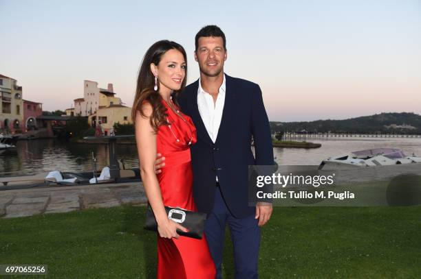 Michael Ballack and Natacha Tannous attend The Costa Smeralda Invitational Gala Dinner at Cala di Volpe Hotel - Costa Smeralda on June 17, 2017 in...