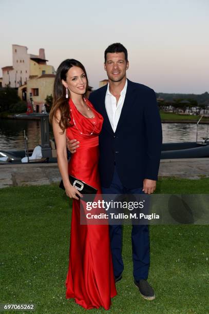 Michael Ballack and Natacha Tannous attend The Costa Smeralda Invitational Gala Dinner at Cala di Volpe Hotel - Costa Smeralda on June 17, 2017 in...