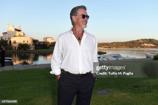 Pierce Brosnan arrives at The Costa Smeralda Invitational Gala Dinner at Cala di Volpe Hotel - Costa Smeralda on June 17, 2017 in Olbia, Italy.