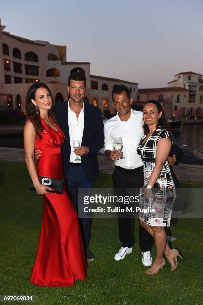 Michael Ballack, Natacha Tannous, Hasan Salihamidzic and Esther Copado attend The Costa Smeralda Invitational Gala Dinner at Cala di Volpe Hotel -...