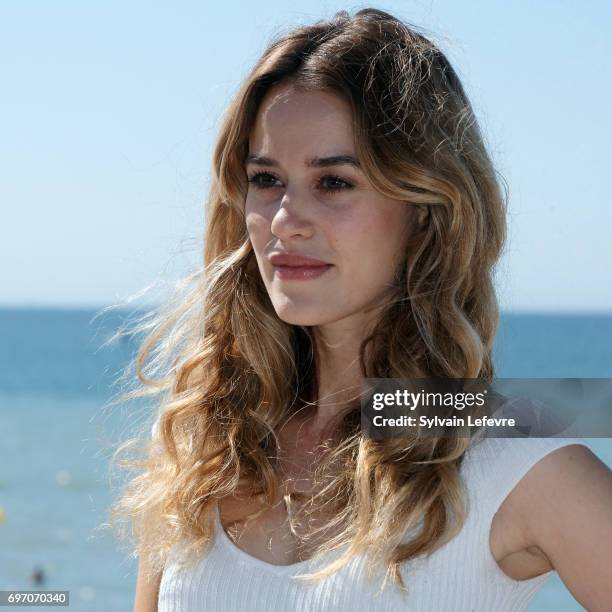 Alice David attends "Les ex" photocall during 4th day of 31st Cabourg Film Festival on June 17, 2017 in Cabourg, France.