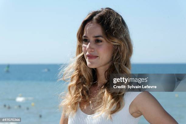 Alice David attends "Les ex" photocall during 4th day of 31st Cabourg Film Festival on June 17, 2017 in Cabourg, France.