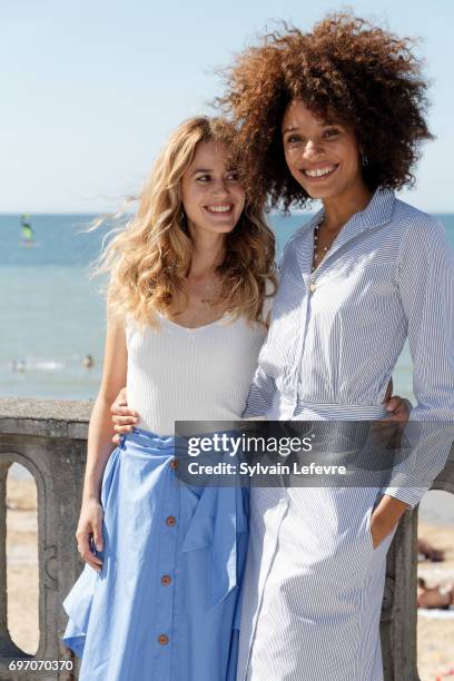 Alice David and Stefi Celma attend "Les ex" photocall during 4th day of 31st Cabourg Film Festival on June 17, 2017 in Cabourg, France.