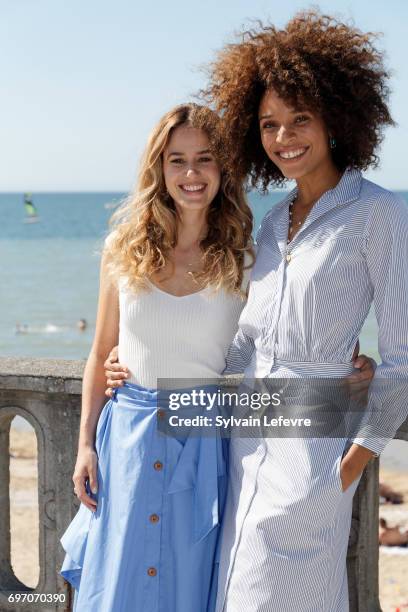 Alice David and Stefi Celma attend "Les ex" photocall during 4th day of 31st Cabourg Film Festival on June 17, 2017 in Cabourg, France.