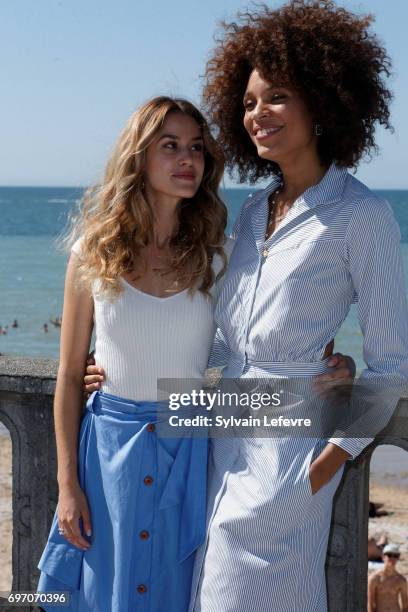 Alice David and Stefi Celma attend "Les ex" photocall during 4th day of 31st Cabourg Film Festival on June 17, 2017 in Cabourg, France.