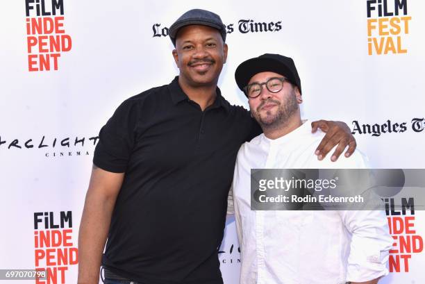 Marshall Tyler and Eric Branco attend Shorts Program 1 during the 2017 Los Angeles Film Festival at Arclight Cinemas Culver City on June 17, 2017 in...