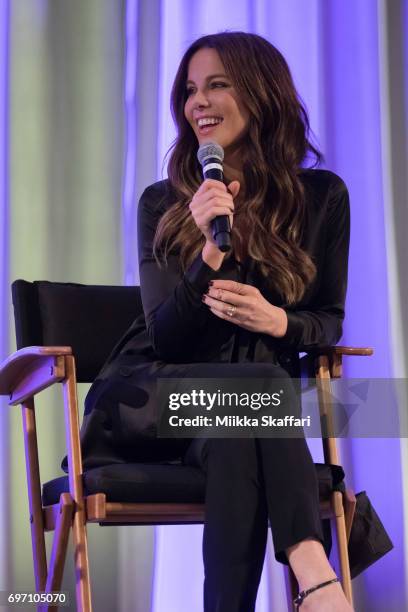 Kate Beckinsale answers audience questions during "From Underworld to Wizard World: A Conversation with Kate Beckinsale" session at Sacramento...