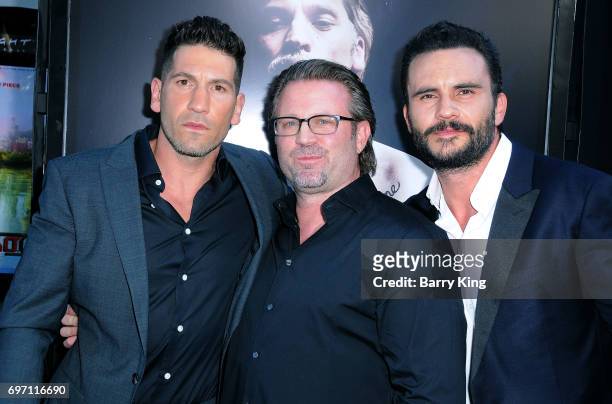 Actor Jon Bernthal, director Ric Roman Waugh and actor Juan Pablo Raba attend the 2017 Los Angeles Film Festival - Gala Screening Of 'Shot Caller' at...