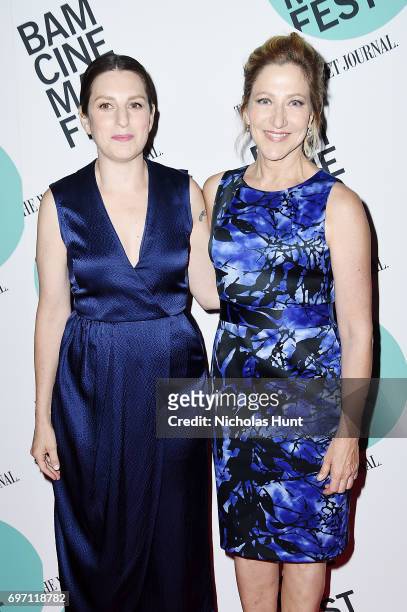 Director Gillian Robespierre, and Edie Falco attend the "Landline" New York screening during the BAMcinemaFest 2017 at BAM Harvey Theater on June 17,...